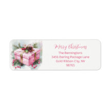 Rosa Vintag Elegante Rücksendeadresse