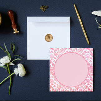 Rosa Vintag florierendes leeres Einladungsmuster Einladung