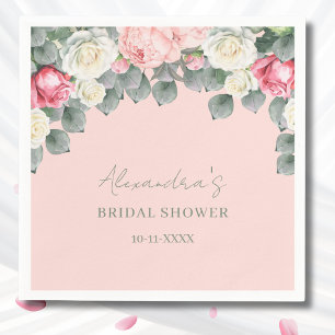 Rosa Vintag Garden Rose Brautparty Serviette