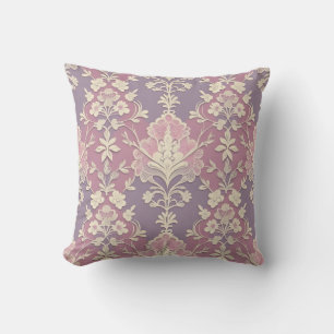 Rosa Vintage-Blumenmuster Kissen