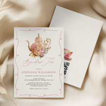 Rosa Vintage-Blumenteekanne Braut-Teeparty