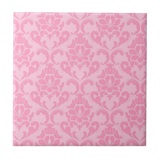 Rosa Vintage-Design Fliese (Vorderseite)