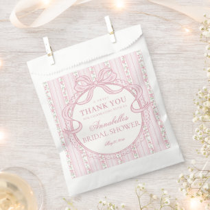 Rosa Vintage Fancy Blumige Hochzeits-Party-Dessert Geschenktütchen