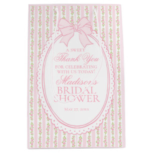Rosa Vintage Fancy Florale Hochzeitsdusche Geschen Mittlere Geschenktüte