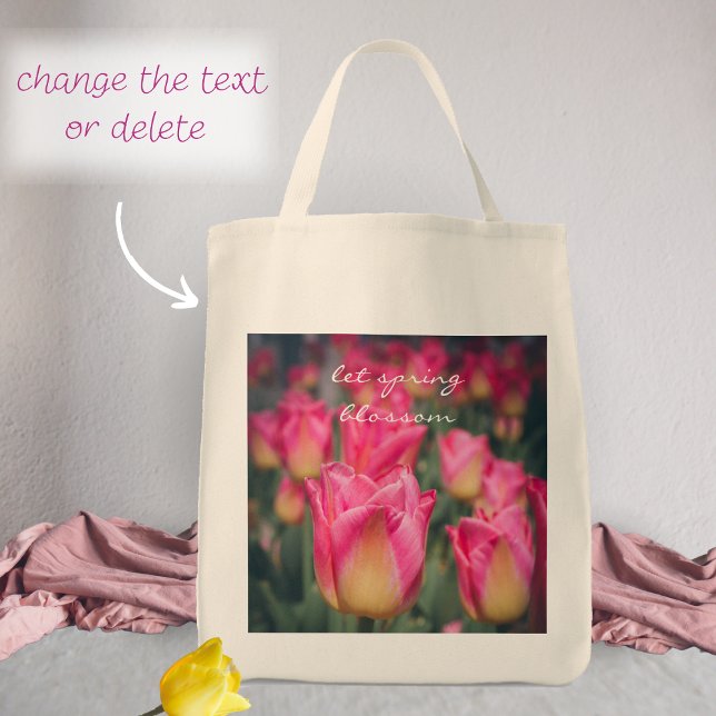 Rosa Vintage Federtulpen Tragetasche (Von Creator hochgeladen)