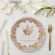 Rosa Vintage-Floral-Teekanne Brautschmaus-Tee