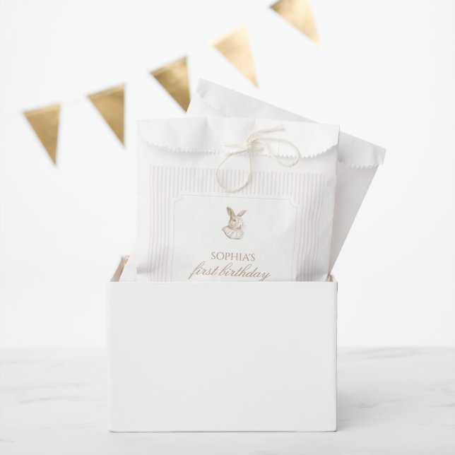 Rosa Vintage-Hase Some Bunny Wird Eins Geschenktütchen (Party)