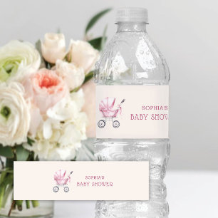 Rosa Vintage-Kinderwagen-Baby-Party