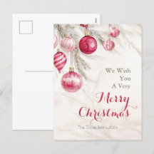 Rosa Vintage Ornamente Weihnachten