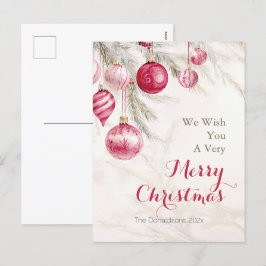 Rosa Vintage Ornamente Weihnachten