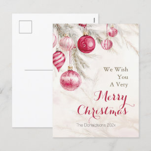 Rosa Vintage Ornamente Weihnachten