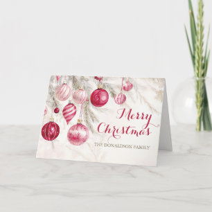 Rosa Vintage Ornamente Weihnachten