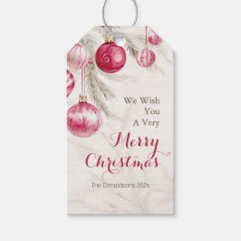 Rosa Vintage Ornamente Weihnachten Geschenkanhänger