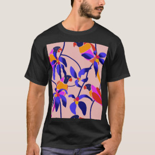 Rosa Vintage Papageien: Exotische Nahtlose Illustr T-Shirt
