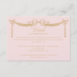 Rosa Vintage Pariser Glam Details Begleitkarte