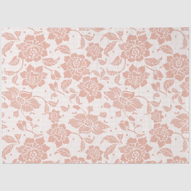 Rosa Vintage Peelingdecoupage Seidenpapier (Vorderseite)