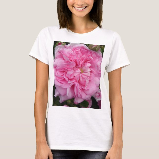 Rosa Vintage Rose Blume T-Shirt (Vorderseite)