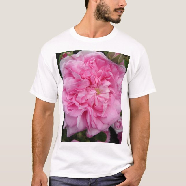 Rosa Vintage Rose Blume T-Shirt (Vorderseite)