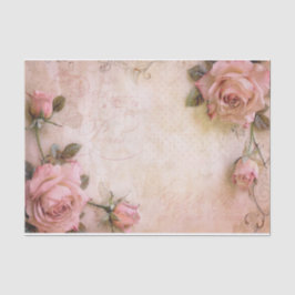Rosa Vintage Rose Dekoupage Pattern Seidenpapier