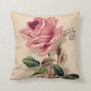 Rosa Vintage Rose Kissen