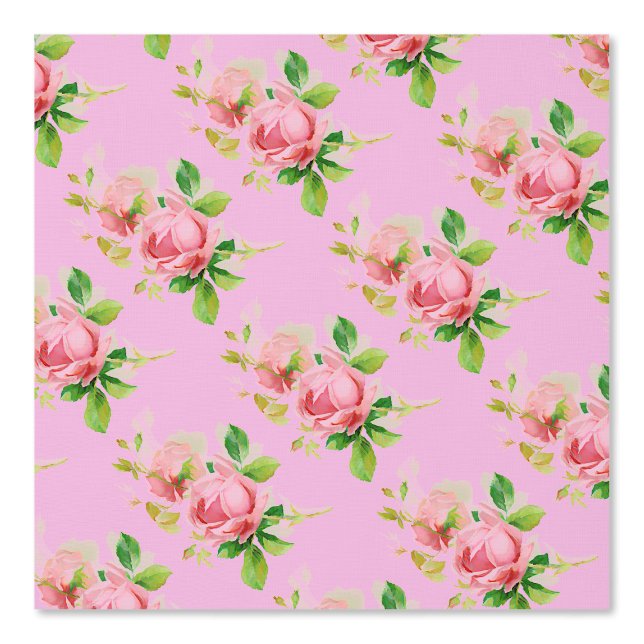 Rosa Vintage Rose Tapete (Vorderseite)