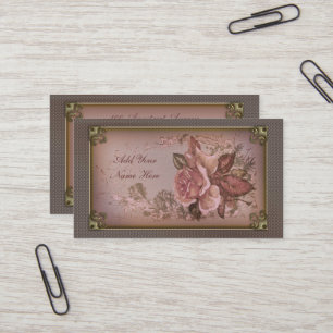 Rosa Vintage Rose Visitenkarte