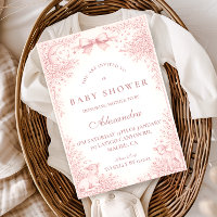 Rosa Vintage-Toile-Lamm-Babyparty