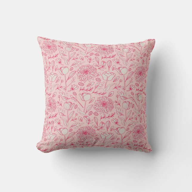 Rosa Vintage-Zierkissen Kissen (Vorderseite)