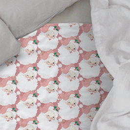 Rosa Vintager Santa Claus weinend Weihnachten Fleecedecke