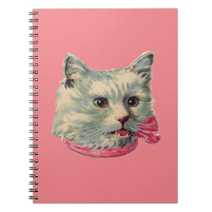 Rosa Vintages Extravagantes Cat Spiral Foto Notebo Notizblock