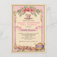 Rosa Vintages Tee Party Frische Pasta machen Shabb
