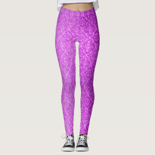 Rosa Violet Mosaik Kunst Leggings