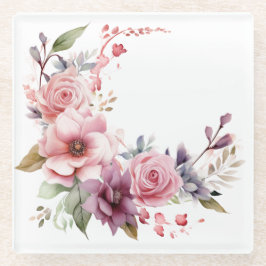 Rosa & violette Blumen: "Meine Küche" Untersetzer
