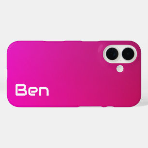 Rosa-violette Farbe - Personalisiert mit Ihrem Nam iPhone 16 Hülle