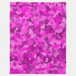 Rosa violettes Dreieckmuster Fleecedecke