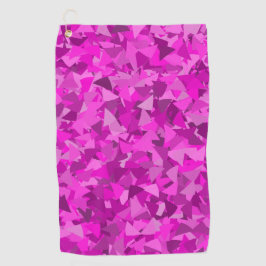 Rosa violettes Dreieckmuster Golfhandtuch