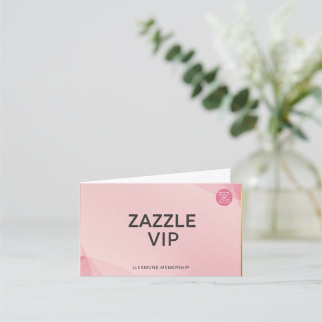 Rosa VIP-Visitenkarte Treuekarte (Vorderseite)