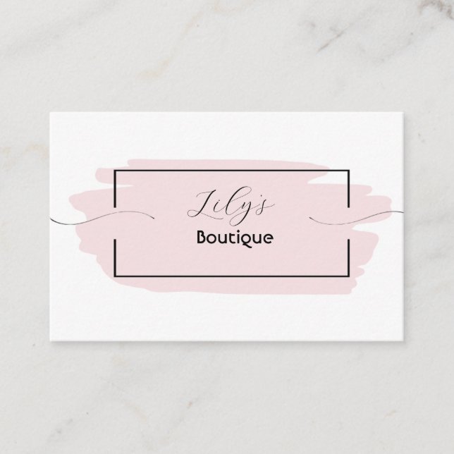 Rosa Visitenkarte (Vorderseite)