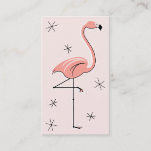 Rosa Visitenkarte des Flamingos