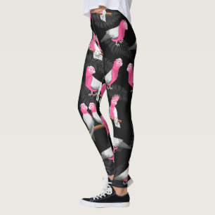 Rosa-Vogelgalah-Kakadu-Muster Leggings