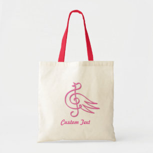Rosa Vogelmusik große Tasche