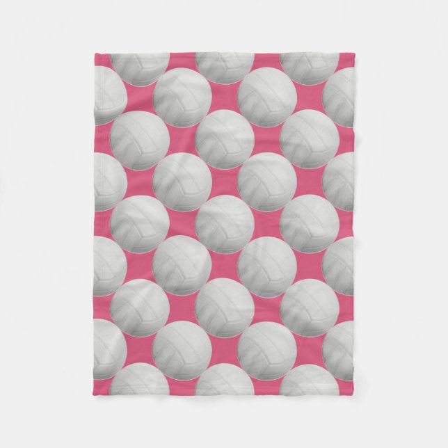 Rosa Volleyball-Fleece-Decke Fleecedecke (Vorderseite)