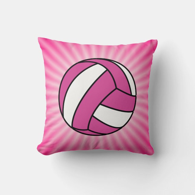 Rosa Volleyball Kissen (Vorderseite)