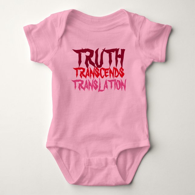 ROSA WAHRHEIT ÜBERSCHREITET BABY BABY STRAMPLER (Vorderseite)