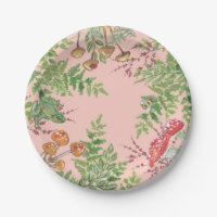 Rosa Wald Frosch Bee Mushroom Rustikal Picnic