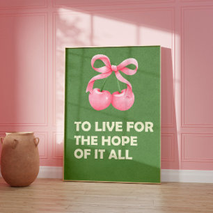 Rosa Wandkunst Soft Girl Ästhetik Motivierend Poster