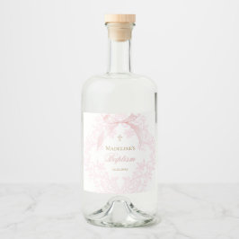 Rosa Wappen | Taufe Alkoholflaschenetikett