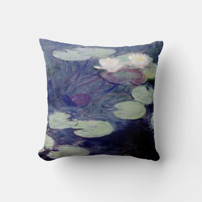 Rosa Wasser-Lilien: 1897-99 durch Monet Kissen (Vorderseite)