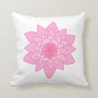 Rosa Wasser-Lilien-Blume Kissen