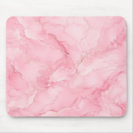 Rosa Wasserfarb-Marmor-Muster Mousepad